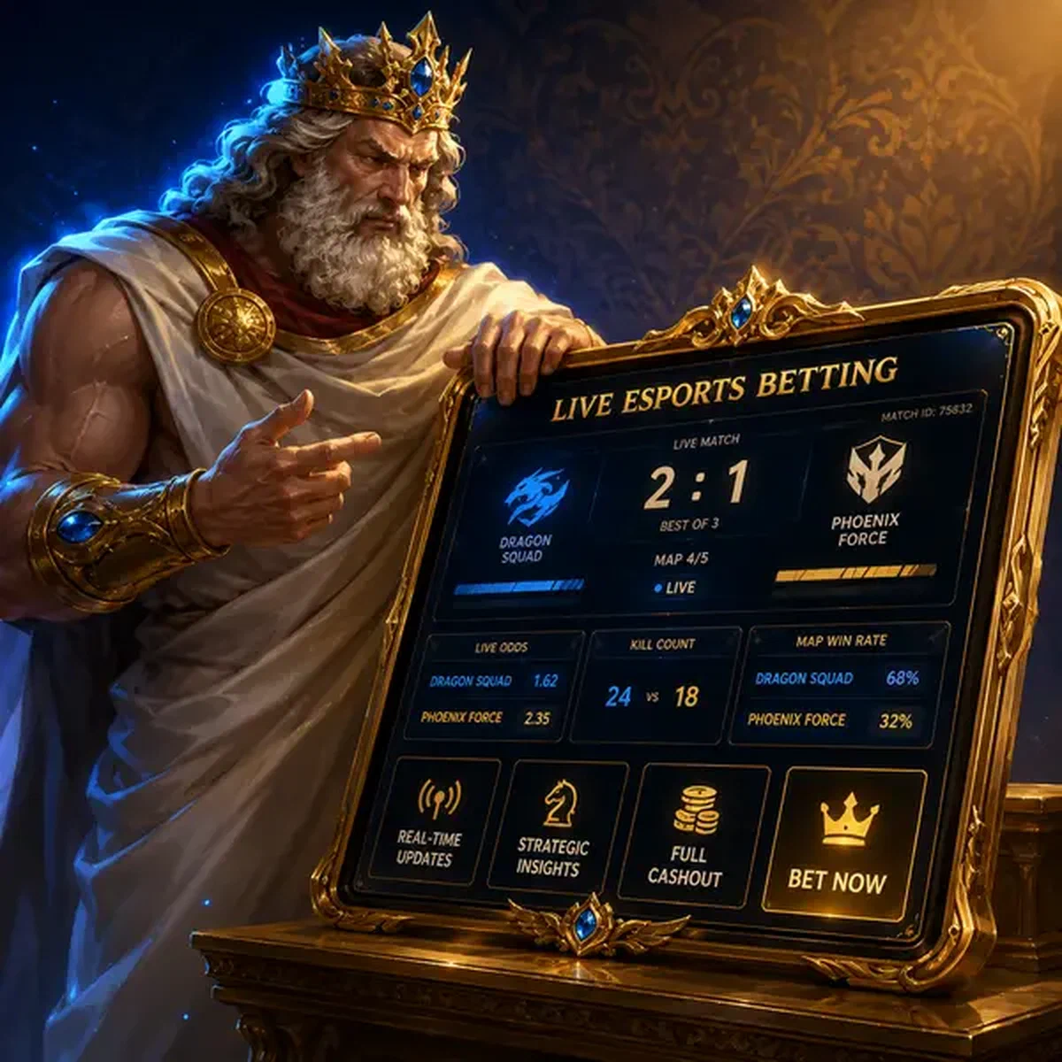 Souverain analysant les données esports en direct à la station Paris en direct et marchés esports en jeu